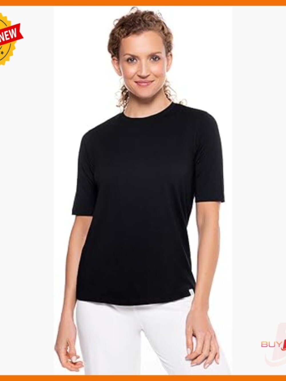 UPF 50+ Sun Protection T-Shirt, Regular Fit, Short Sleeve Crew Neck